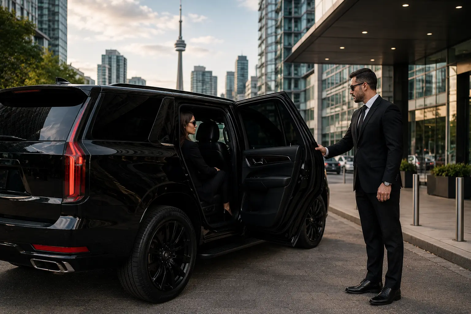Black luxury SUV chauffeur service in Toronto
